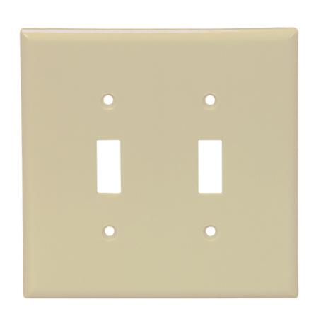 Cover Plate, Double Switch, Ivory