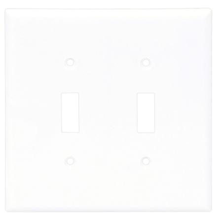 Cover Plate, Double Switch, White