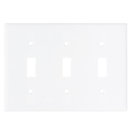 Cover Plate, Triple Switch, White