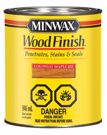 Wood Stain, COLONIAL MAPLE, 946 ml, Minwax Wood Finish