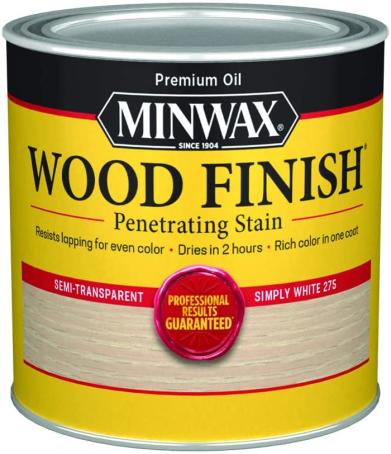 Wood Stain, SIMPLY WHITE, 236ml, Minwax Wood Finish