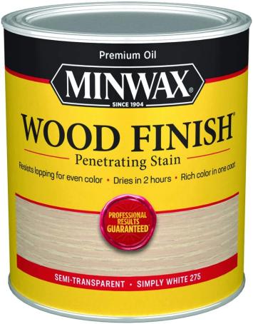Wood Stain, SIMPLY WHITE, 946ml, Minwax Wood Finish