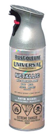 Rustoleum Spray Paint, All Surface Universal, METALLIC SATIN NICKEL, 312 gram