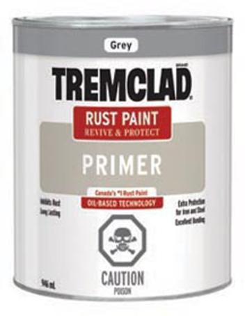 Tremclad Rust Paint, Grey Primer, 946 ml