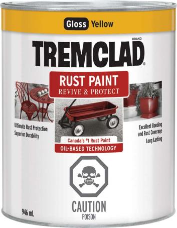 Tremclad Rust Paint, Yellow, 946 ml