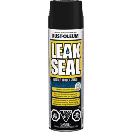 Leak-Seal, Flexible Rubber Sealant, BLACK, 405gr