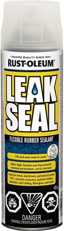 Leak-Seal, Flexible Rubber Sealant, CLEAR, 405gr