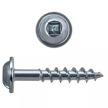 Particle Board Screw, Washer Head, #8 x 1