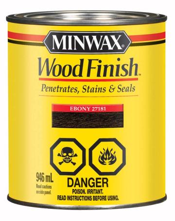 Wood Stain, EBONY, 946 ml, Minwax Wood Finish