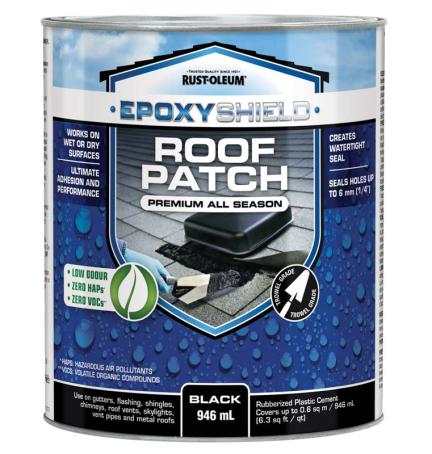Roof Repair, Black Epoxy Shield, 946 ml can