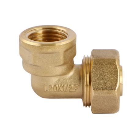Elbow, 90 Degree, Quick-Connect, Brass, 1/2