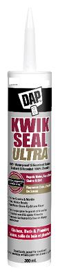Caulking, Dap Kwik Seal Ultra, Kitch & Bath, WHITE, 300 ml