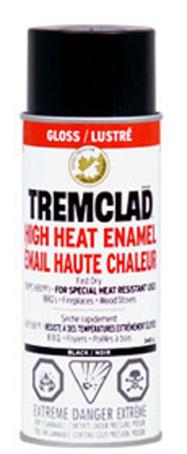 Tremclad High Heat Paint, Gloss Black, 340 gram Spray