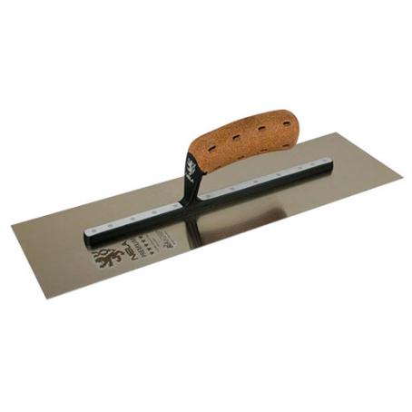Drywall Smoothing Trowel, Stainless Steel with Cork Grip, 4.5