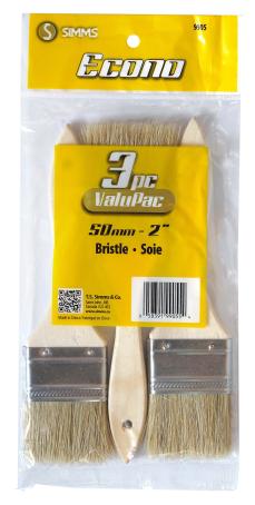 Paint Brush, Chip, Bristle Wood, 50mm, 3pk