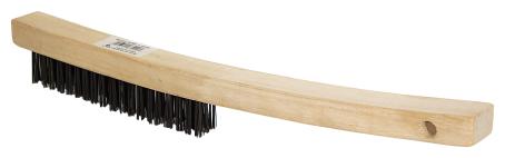 Wire Brush, 4-Row, Wood Long Handle