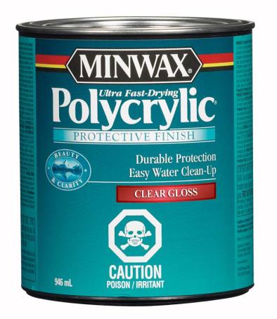 Polycrylic Clear Finish, Gloss, 946 ml, Minwax