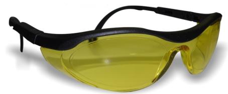 Safety Glasses, Half Frame, AMBER