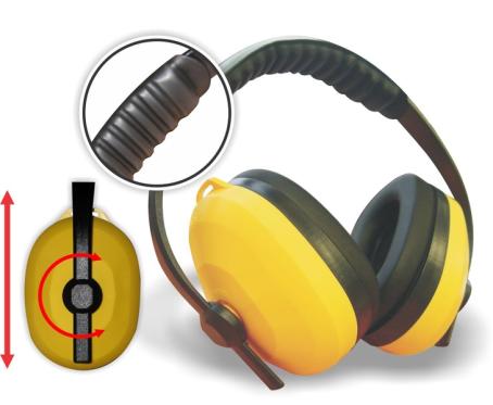 Ear Muff-Style Hearing Protection, Head Band type, NRR 26