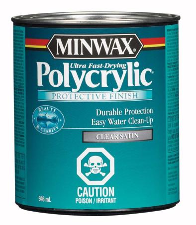 Polycrylic Clear Finish, Satin, 946 ml, Minwax