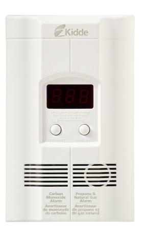 Carbon Monoxide and Natural Gas Detector/Alarm, 120 Volt Plug-in, with 9v Battery Backup