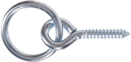 Hitching Ring, with Screw Eye, 7/16