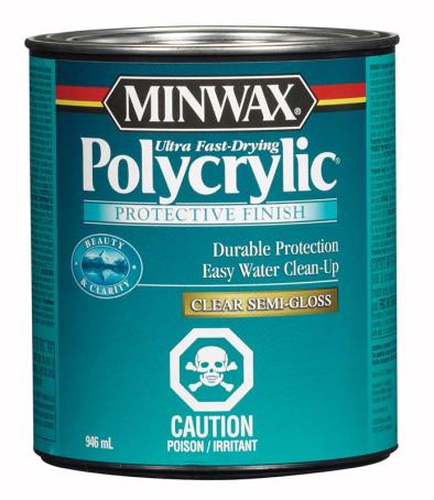 Polycrylic Clear Finish, Semi-Gloss, 946 ml, Minwax
