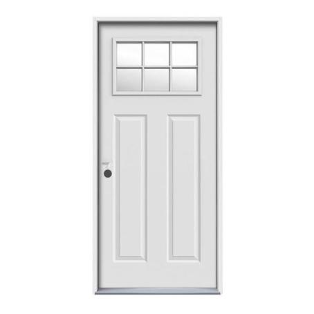 Exterior Door, Steel, CRAFTSMAN, Right Hinge, 34x80