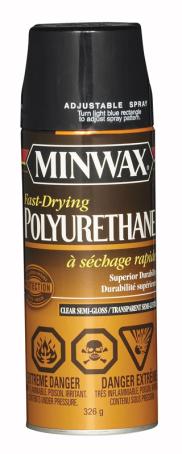 Varnish, Polyurethane, Interior, Semi-Gloss, 326 gram Spray, Minwax