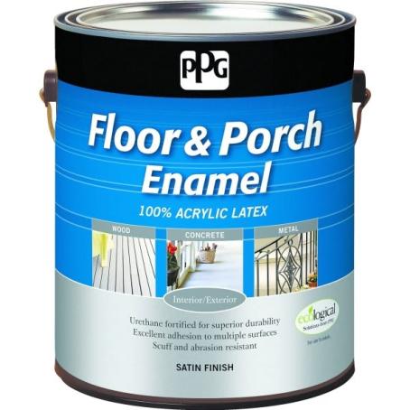 Paint, Int/Ext, Acrylic Latex, PORCH & FLOOR, White/Pastel Base, 3.78 liter