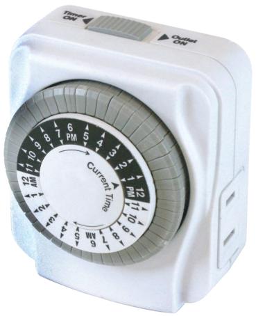 Timer, Plug-In, Two Outlet, 3-Prong, 24-Hour, Electro-Mechanical (TNI242423)