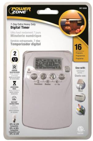 Timer, Plug-In, Two Outlet, 3-Prong, 7-Day, Digital (TNDHD002)