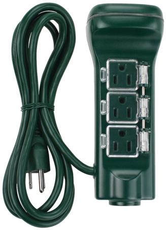Timer, Plug-In, 6-Outlet Power Stake, 3-Prong, with Dusk Sensor (ORCDTSTK6)