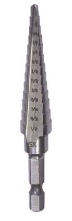 Step Drill Bit, 13 Step: 1/8