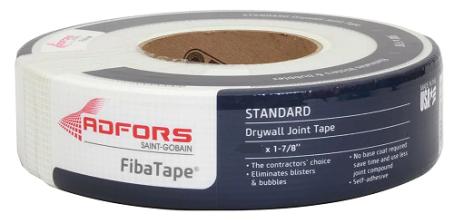 Drywall Tape, FIBATAPE, Self-Adhesive Fiberglass, 1-7/8