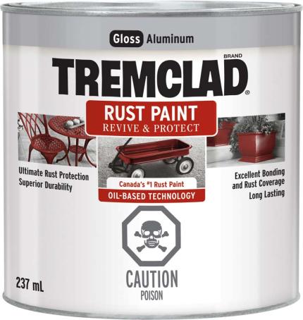 Tremclad Rust Paint, Aluminum, 237 ml