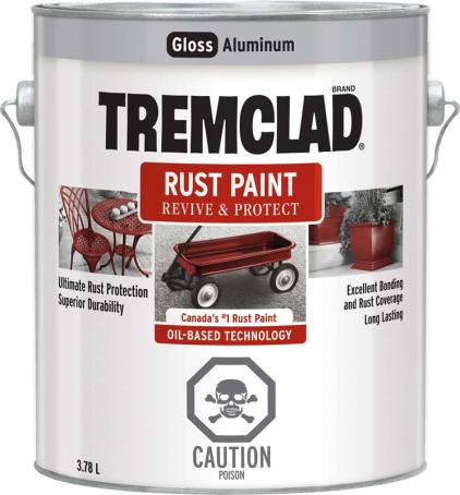 Tremclad Rust Paint, Aluminum, 3.78 liter