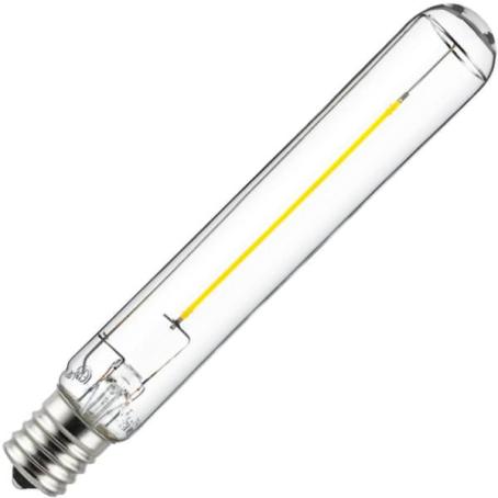 Light Bulb, LED, T6 Vintage Tubular, 2 watt, Warm White, Clear, 1/pkg