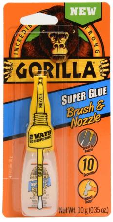 Gorilla Glue, Super Glue, Brush Nozzle, 10g