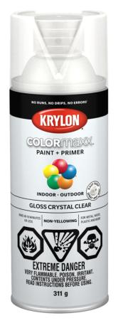 Spray Paint, Krylon COLORmaxx, Crystal Clear, 318 gram