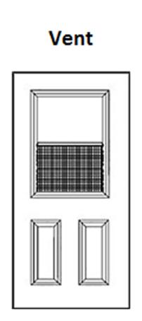 Exterior Door, Steel, VENTING 1/2-LITE, Right Hinge, 36x80