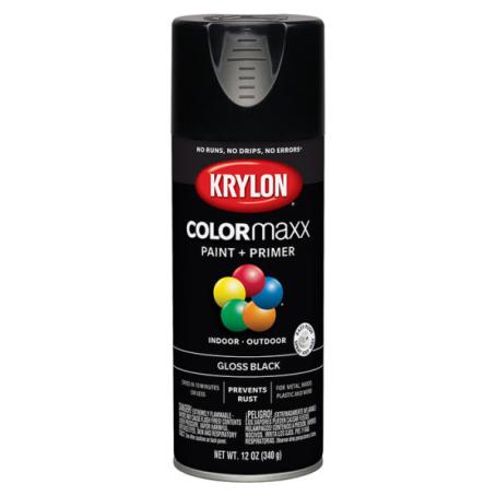 Spray Paint, Krylon COLORmaxx, Gloss Black, 340 gram
