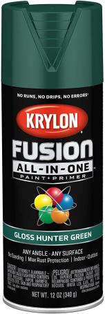 Spray Paint, Krylon Fusion All-In-One, Gloss Hunter Green, 340 gram