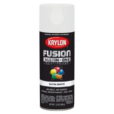 Spray Paint, Krylon Fusion All-In-One, Satin White, 340 gram