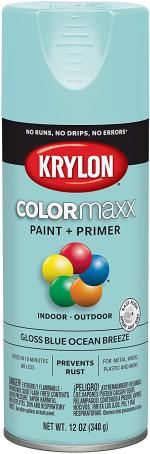 Spray Paint, Krylon COLORmaxx, Gloss Blue Ocean Breeze, 340 gram