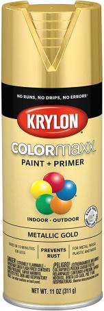 Spray Paint, Krylon COLORmaxx, Metallic Gold, 340 gram