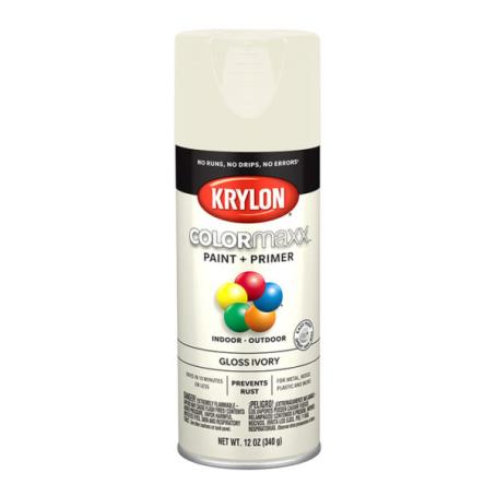 Spray Paint, Krylon COLORmaxx, Gloss Ivory, 340 gram