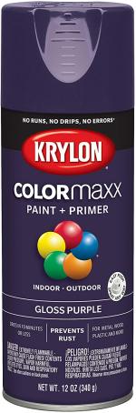 Spray Paint, Krylon COLORmaxx, Gloss Purple, 340 gram
