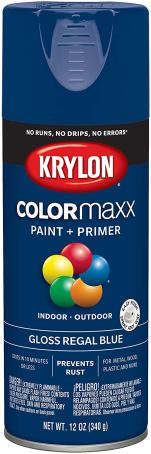 Spray Paint, Krylon COLORmaxx, Gloss Regal Blue, 340 gram
