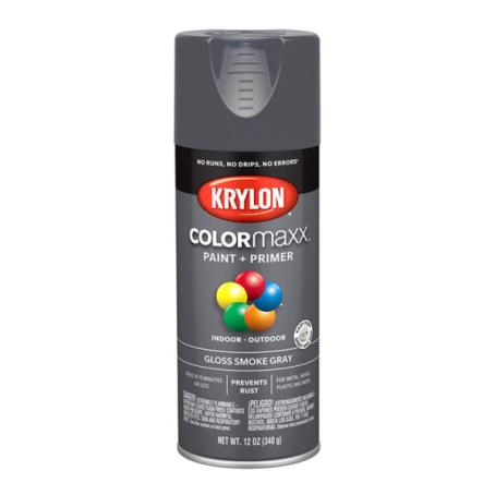 Spray Paint, Krylon COLORmaxx, Gloss Smoke Grey, 340 gram